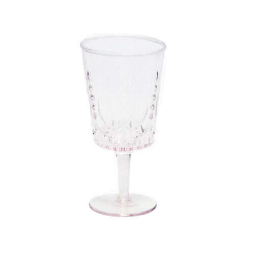 Dusky Pink Vintage Cut Goblet