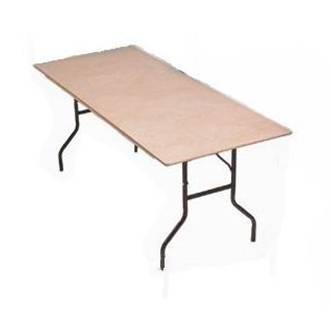 6ft x 3ft Wooden Rectangular Trestle Table (Seats 6-8)