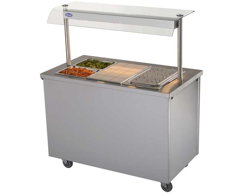 Hot Cupboard with 3 Top Bain Marie and Heated Gantry